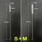 Drinking Straw Cleaning Brush Kit Reusable Tube Pipe Cleaner Nylon Stainless Steel Long Cleaning Brushes for Baby Cup Bottles