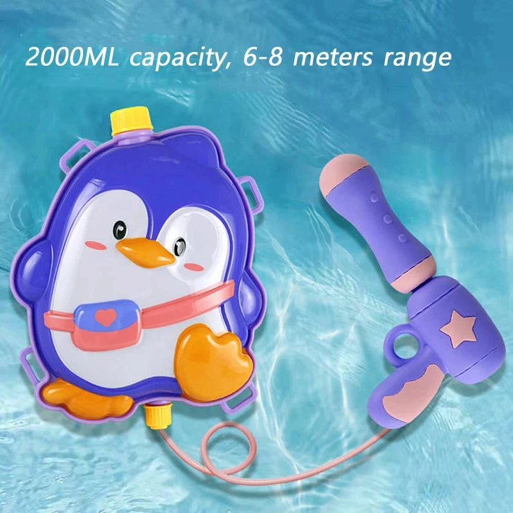 2000ML Kids Cartoon Backpack Water Gun for Summer Outdoor Play