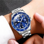 Luxury Large Dial Men Business  Watches Fashion Calendar Men's Quartz Watch Reloj Hombre