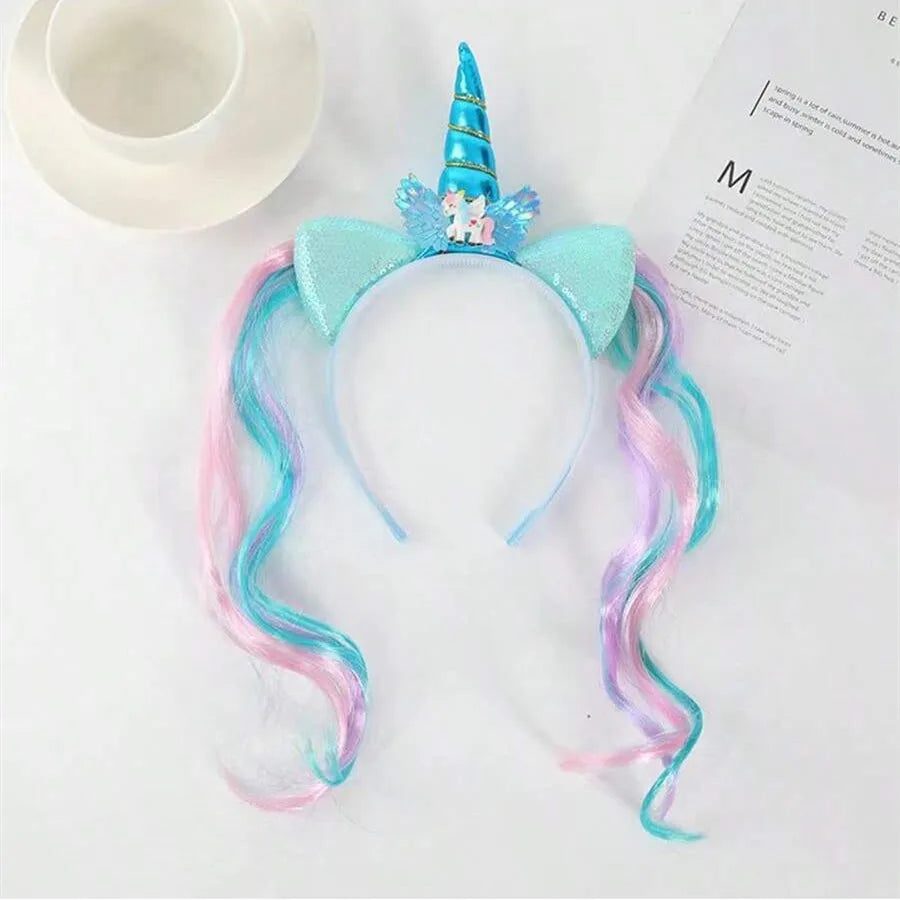 Unicorn Birthday Girl Headband for Kids