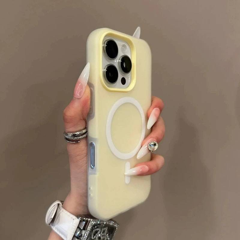 Luxury Candy 2 IN 1 For Magsafe Case for iPhone 18 17 16 15 14 Plus 13 11 12 Pro Max Air Magnetic Wireless Charge Bumper Cover