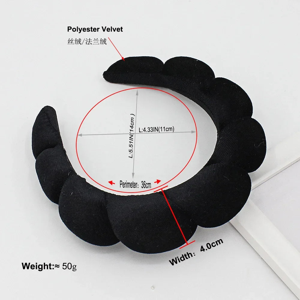 Velvet Sponge Spa Headband for Face Washing & Skincare