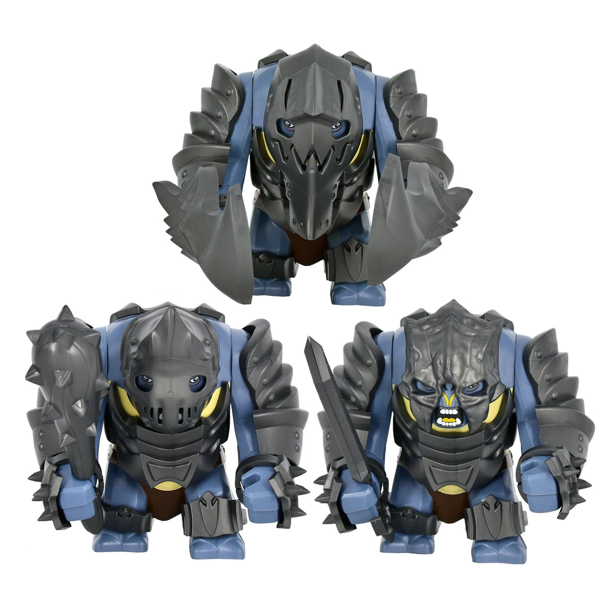 Medieval Orc Warrior Building Block Figure Fantasy Toy Set