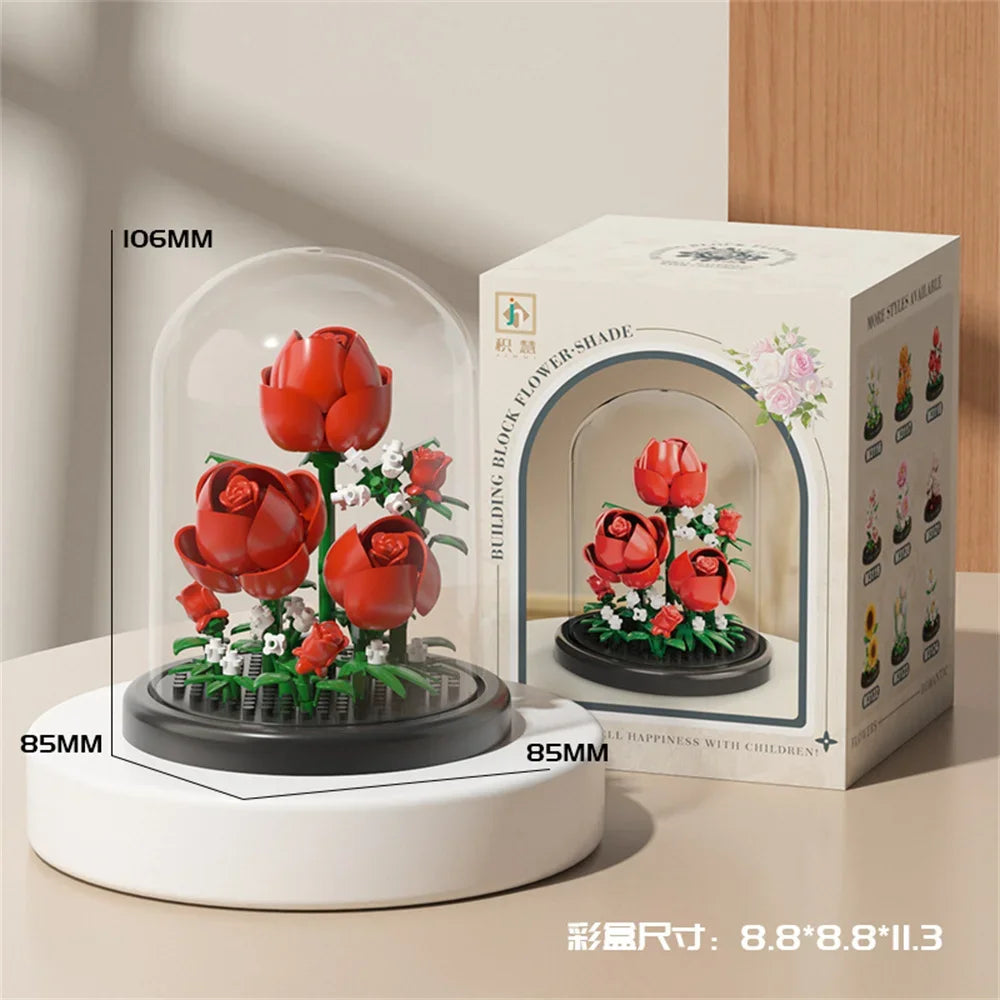 Eternal Flower Bouquet Bonsai Micro Building Blocks Set