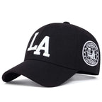Unisex LA Embroidery Snapback Baseball Cap for Casual Outdoor Style