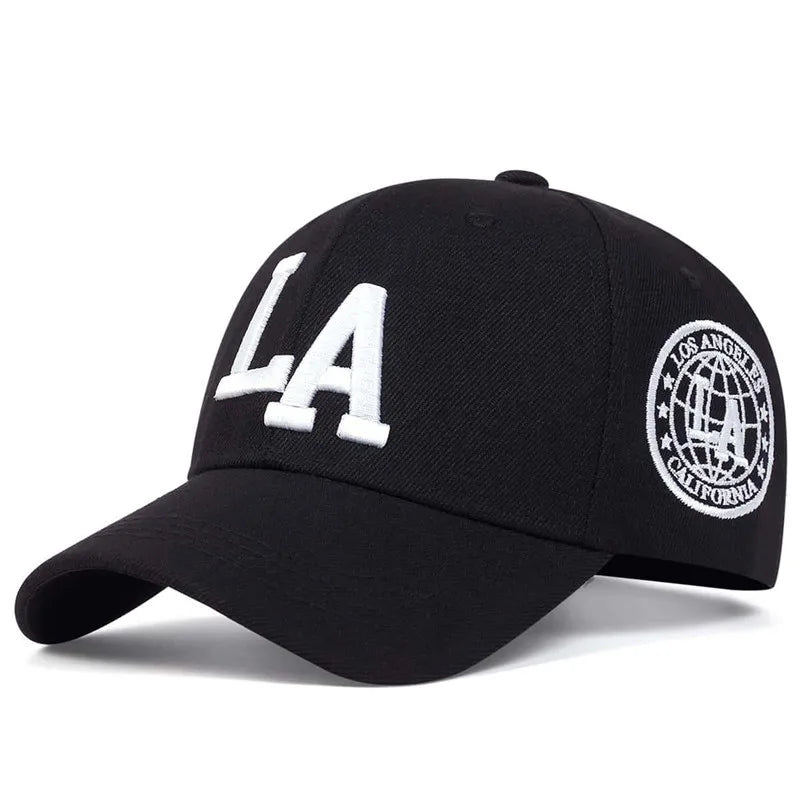 Unisex LA Embroidery Snapback Baseball Cap for Casual Outdoor Style