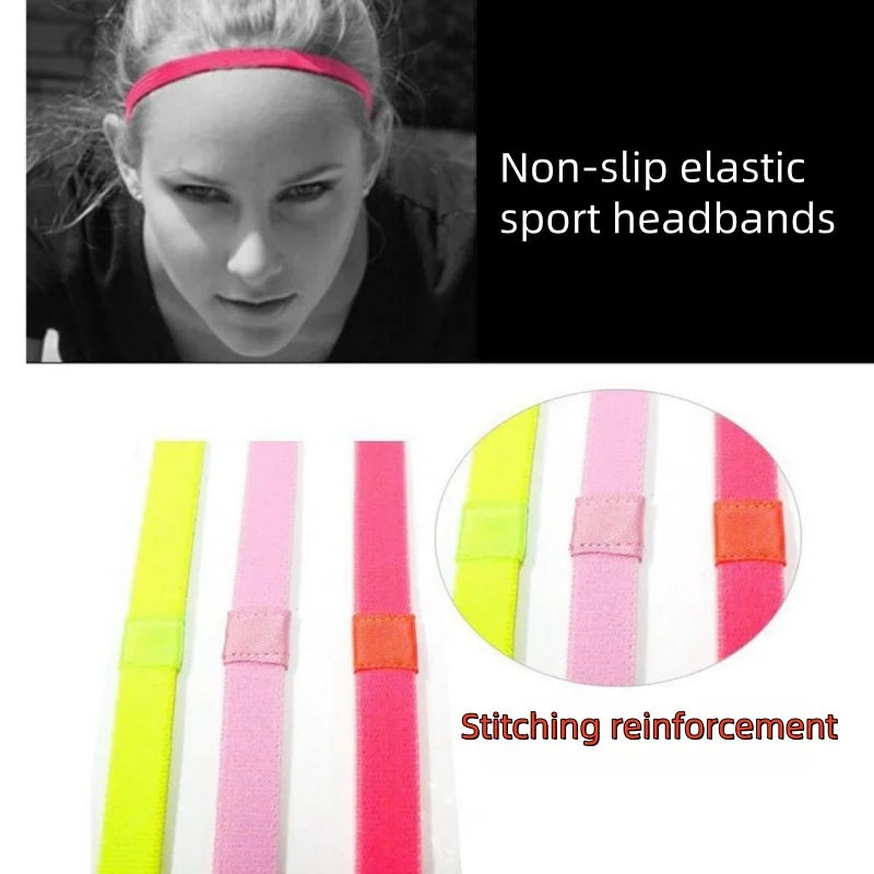 4PCS Thin Elastic Non-Slip Sports Headbands for Men & Women