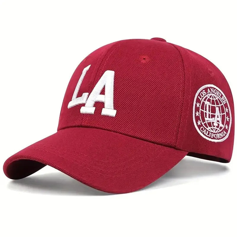 Unisex LA Embroidery Snapback Baseball Cap for Casual Outdoor Style