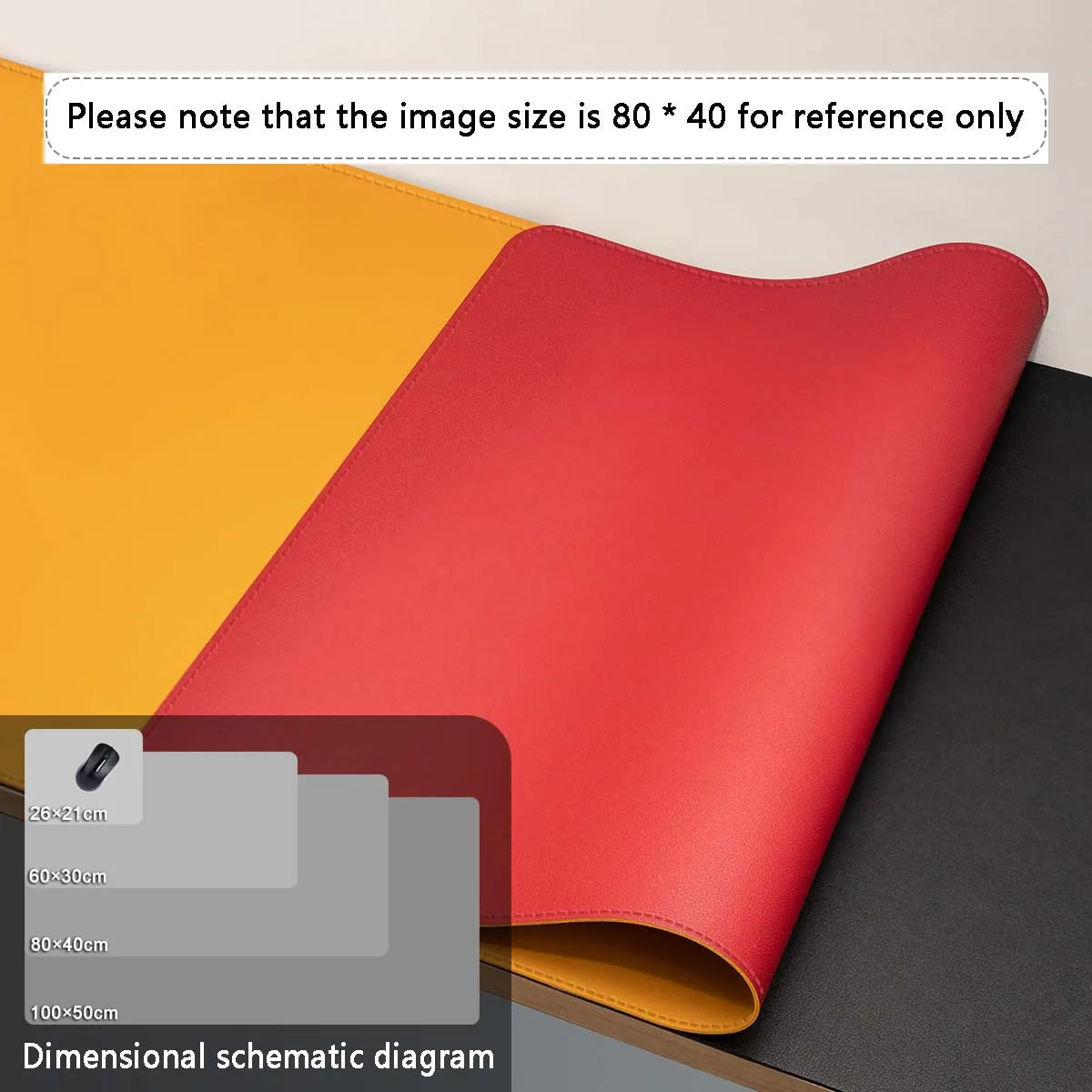 Mouse Pad Large Size Office Desk Protector Mat PU Leather Waterproof Desktop Keyboard Desk Pad Gaming Mousepad PC Accessories