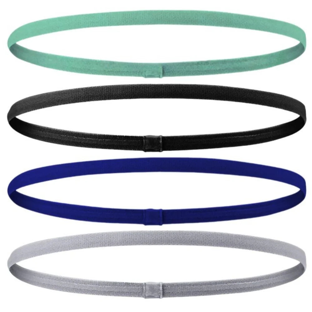 4PCS Thin Elastic Non-Slip Sports Headbands for Men & Women