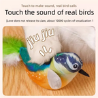 Interactive Electric Flapping Bird Plush Cat Toy with Chirping Sound