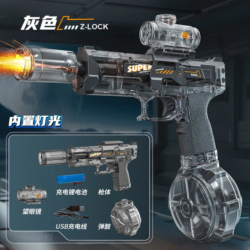 Electric Automatic Rechargeable Water Gun for Kids Outdoor Play