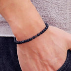 2026 Men Bracelet Small Stone 4mm Braclet Natural Hematite Cross Braslet Rice Bead Brazalete Homme Boyfriend Gift Pulsera Hombre