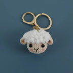 Cute Bear Couple Crochet Keychain Set Mini Animal Doll Charm