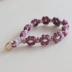 Korean Style Boho Macrame Phone Wristlet Keychain Strap