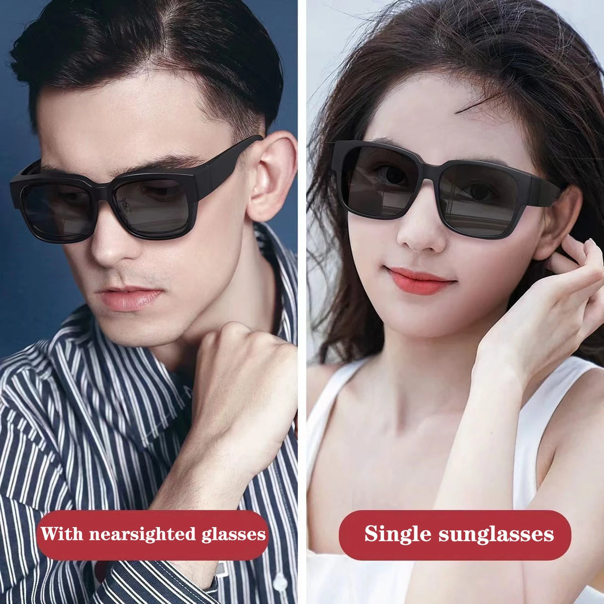 Fit Over Polarized UV400 Sunglasses for Prescription Glasses