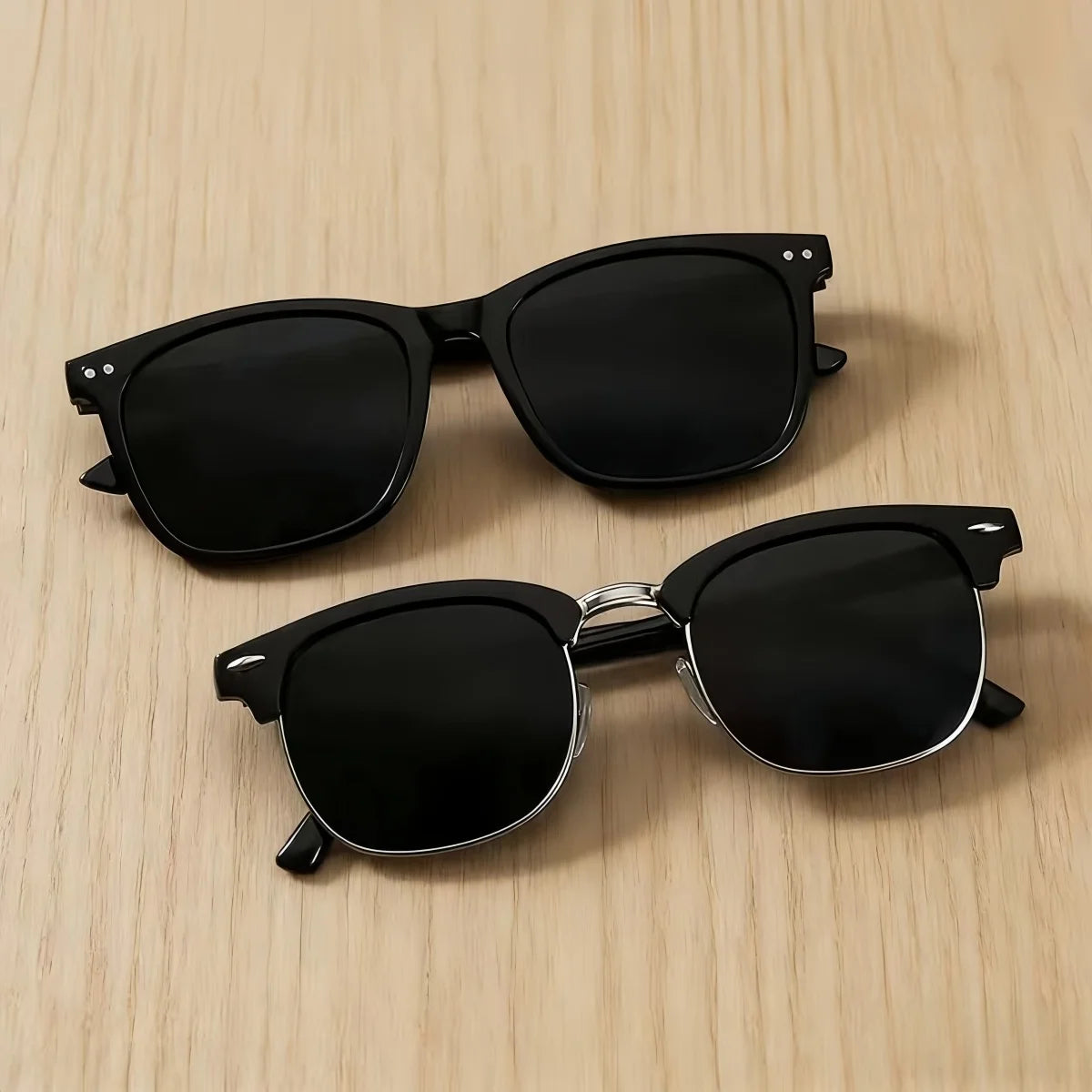 2PCS Y2K Retro UV400 Fashion Sunglasses for Women & Men