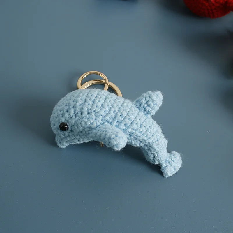 Ocean Animal Crochet Keychain Tropical Fish Bag Charm