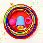 Children Throw Circle Game Ferrule Stacked Toys Fun Indoor Outdoor Parent-Child Interactive Circle Layers Early Education Gift