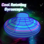 Magic Flying Helicopter Spinner Fingertip Upgrade Flight Gyro Fly Orb Hover Ball Mini Drone LED Light Luminous Toy Kids Gift Fun
