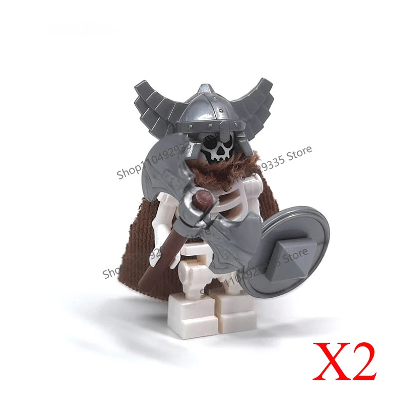 Halloween Scene Building Blocks Skeletons Ghosts Army King Assembled Charactesrs Figures DIY Accessories Bricks Toys Kids Gifts