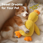 Squeaky Plush Duck Dog Chew Toy Bite Resistant Teeth Grinding Toy Soft Pet Sleeping Companion Stress Relief Puppy Sound Toy