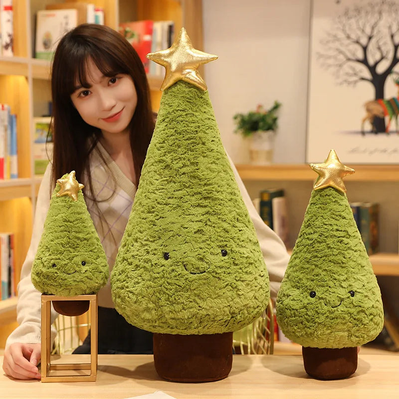 Christmas Tree Plush Toy Pillow – Cute Festive Stuffed Cushion