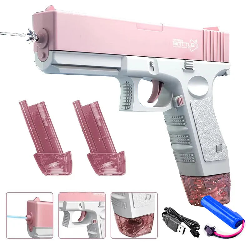 Electric Automatic Rechargeable Water Gun for Kids Outdoor Play