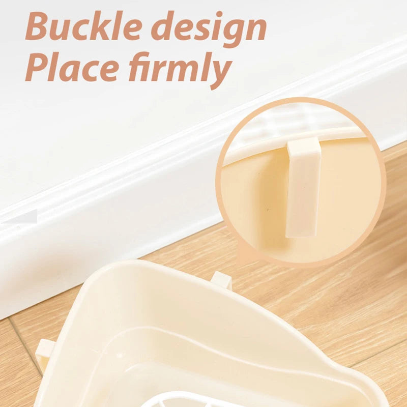 Rabbit Litter Pan Animal Potty Trainer Bunnies Corner Toilet Box for Ferret Hamster Dragon Cat Guinea Pig Dutch Pig Supplies