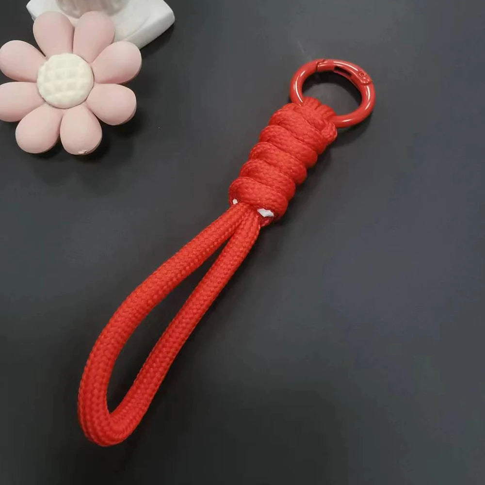 Paracord Braided Keychain Wrist Lanyard for Outdoor Everyday Carry