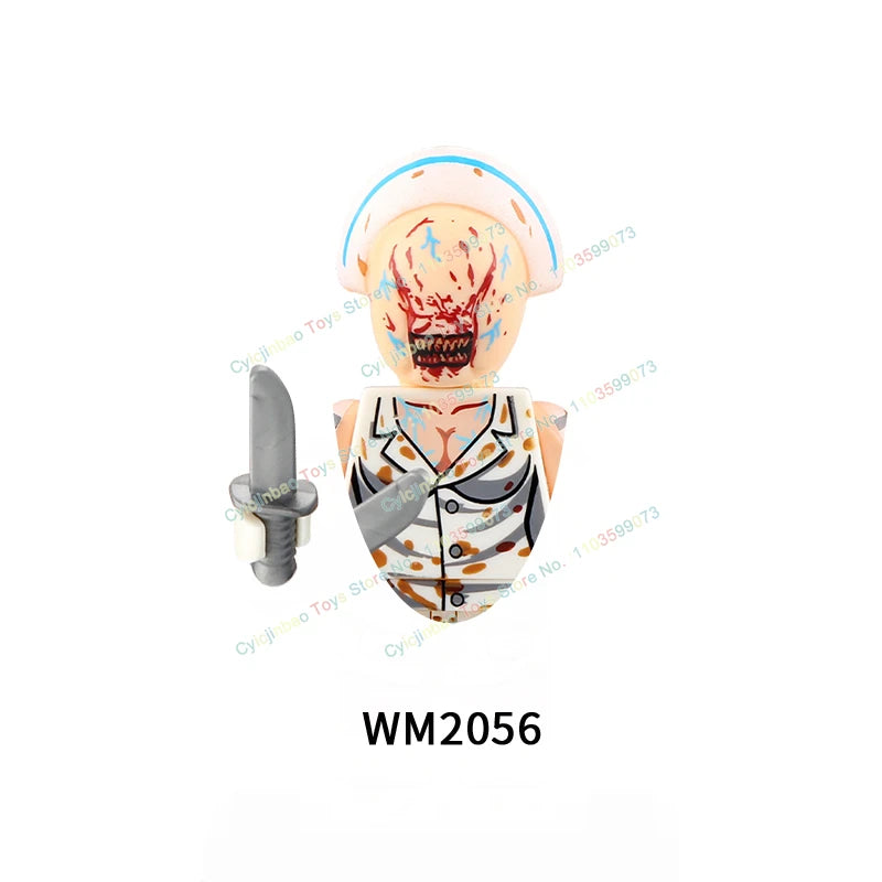 WM6075 WM6101 WM6102 Horror Movie Action Figure Building Blocks Halloween Series Character Accessories Model Brick Toys For Kids
