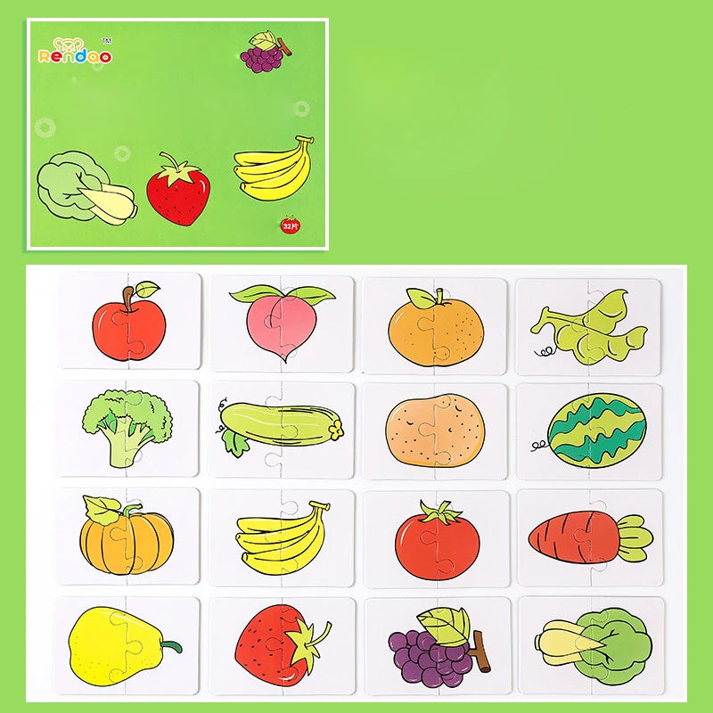 Montessori Wooden Color & Shape Matching Building Blocks