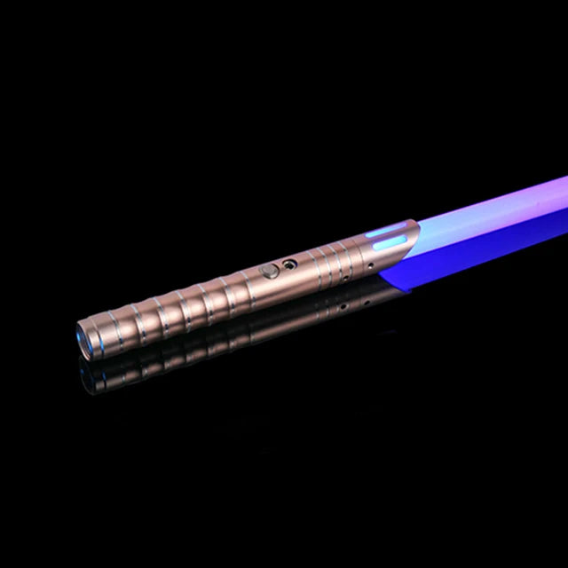 RGB Metal Lightsaber Rechargeable LED Cosplay Light Sword with Sound Effects