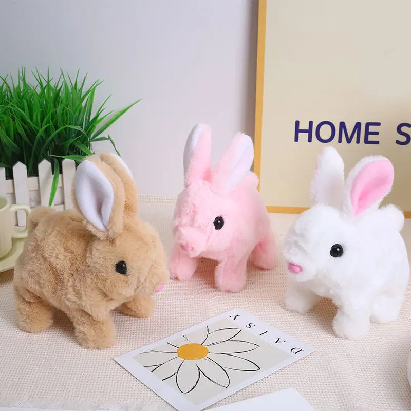 Electric Walking Bunny Plush Toy for Interactive Kids Playtime