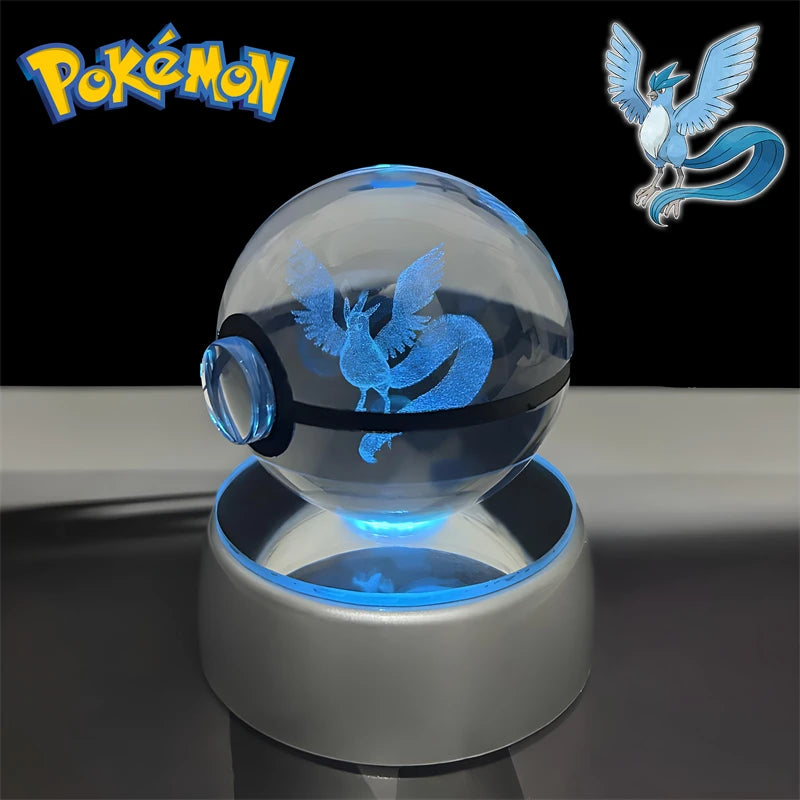 Pokémon 3D Crystal Poké Ball LED Night Light Collectible Figure