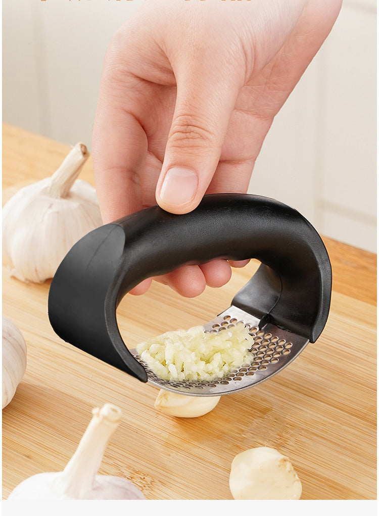 Stainless Steel Garlic Press – Manual Garlic Crusher & Mincer
