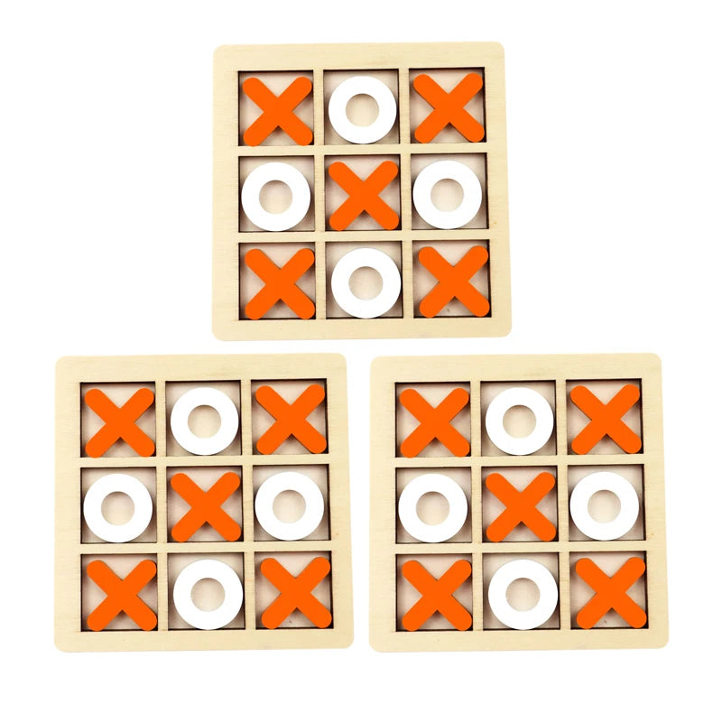 Montessori Wooden Mini Chess Brain Training Puzzle Toy for Kids