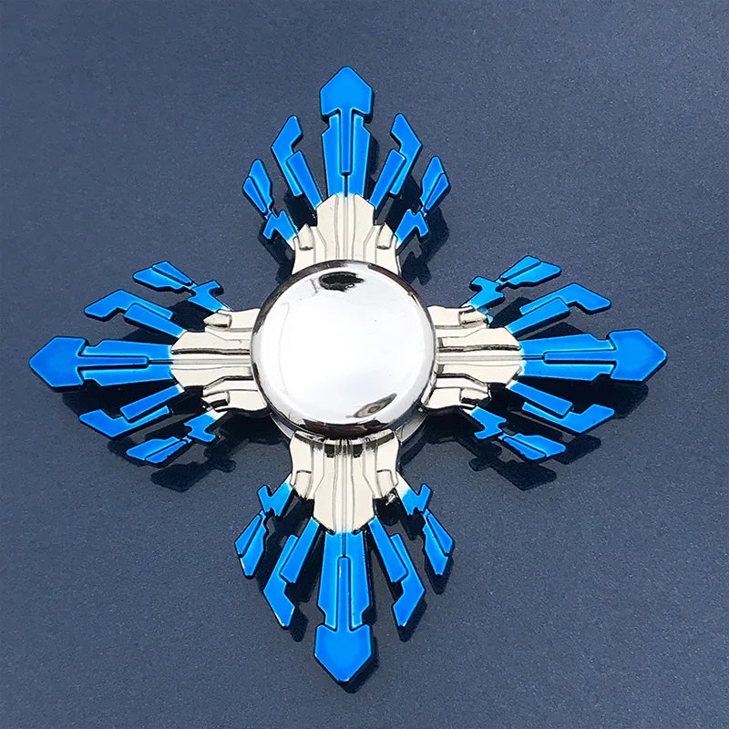Colorful Zinc Alloy Fidget Spinner Smooth Bearing Hand Gyro Toy