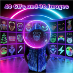 Kids LED Mask with Gesture Sensing, Children Light up Mask for Halloween Christmas Costume Cosplay Birthday Parties Party
