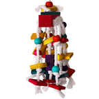 Natural Wood Rope Bird Climbing Toy for Parrots and Small Birds