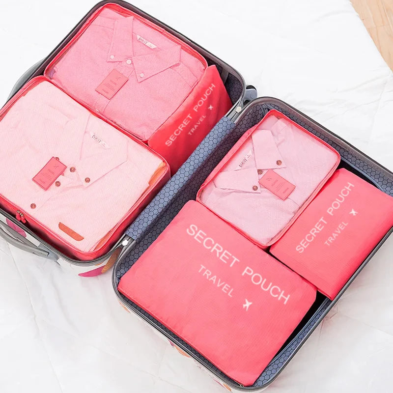 6PCS Waterproof Packing Cube Set for Travel & Luggage Organization