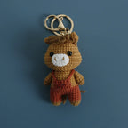 Cute Puppy Crochet Keychain Handmade Dog Bag Charm