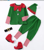 Kids Christmas Elf Costume Set – Santa Claus Festive Outfit