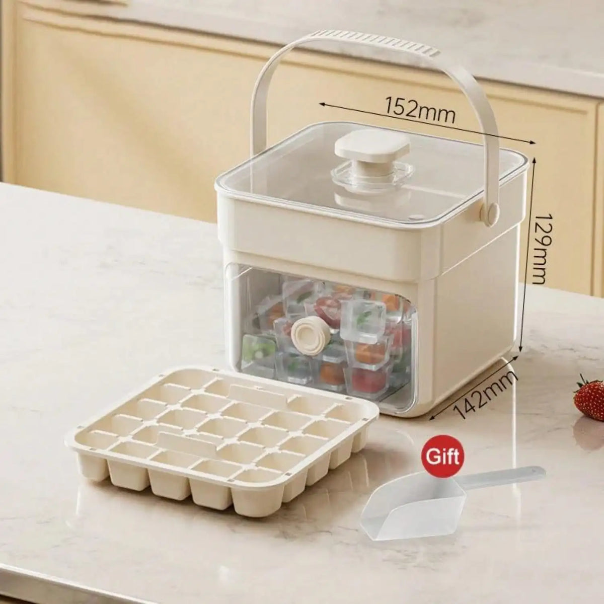 Instant Press Ice Cube Maker Portable Ice Mold for Drinks & Travel Use