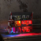 American Horror Story House Building Blocks Set with LED Light,Halloween Haunted House, Ideals Gift for Boys Girls(1171 PCS)