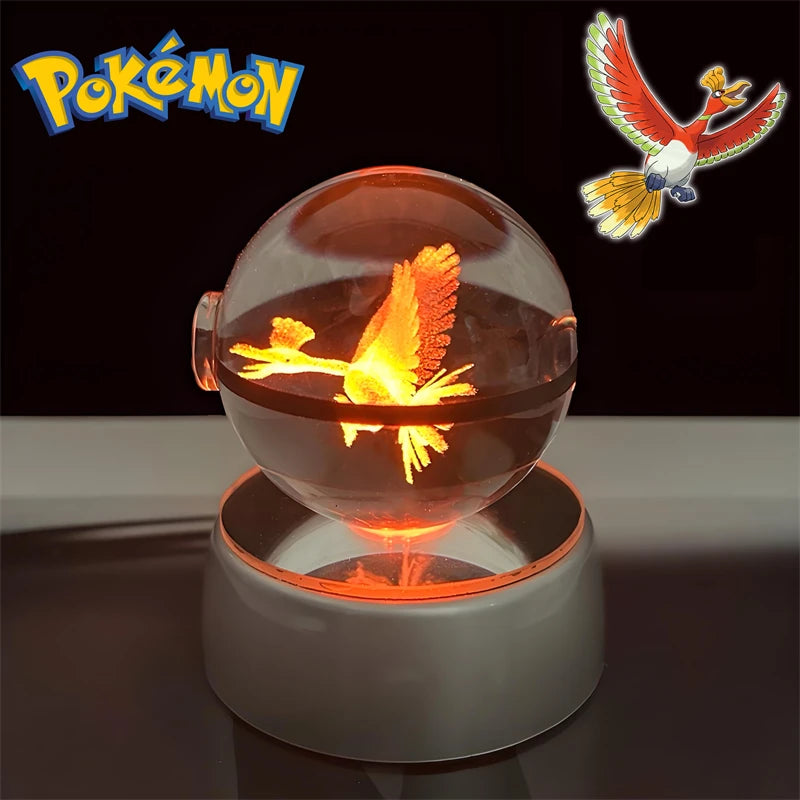 Pokémon 3D Crystal Poké Ball LED Night Light Collectible Figure
