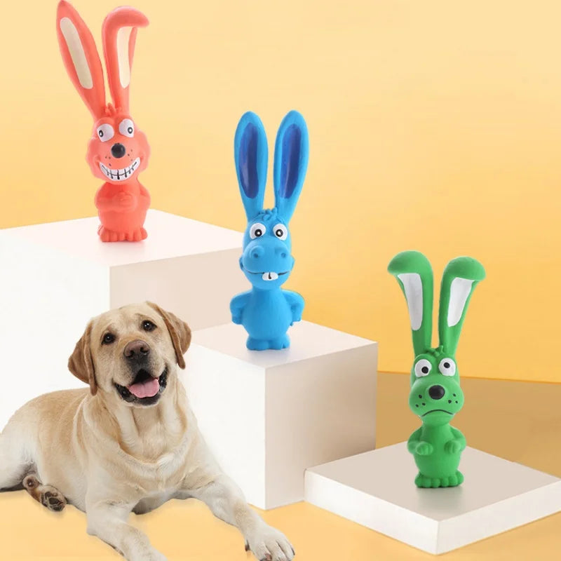 Pet Supplies Latex Pet Toys Collection Grinding Teeth Cleaning Bite Interactive Dog Toys Naughty Rabbit Dog Latex Chew to