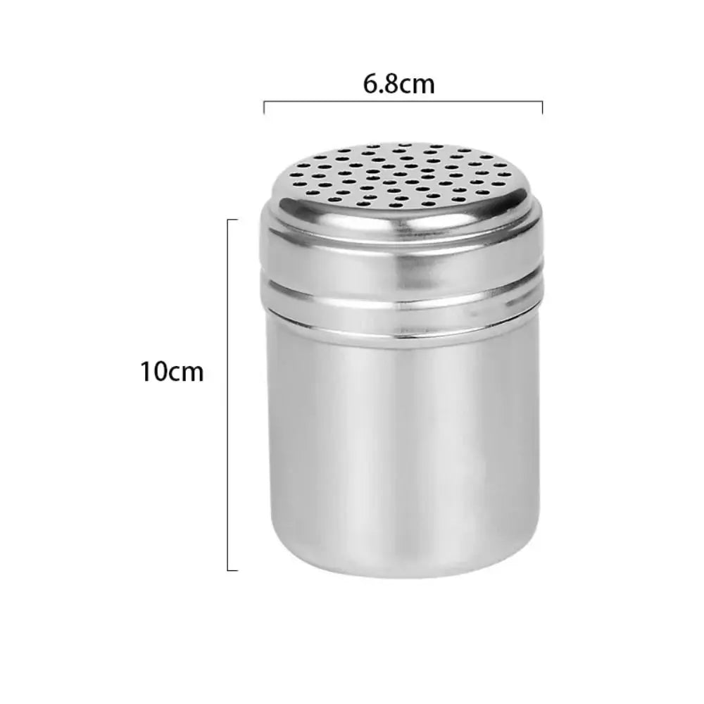Stainless Steel Seasoning Jar with Rotating Lid for Salt and Spices