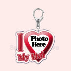 Custom Text I Love My Boyfriend Girlfriend Keychains Key Chain Photo Wife Hot Mom Dad King Queen Idol Baby Family Keychains Gift