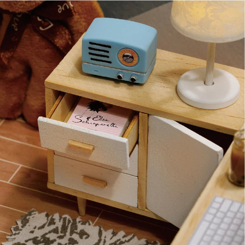 Wooden Miniature Doll House DIY 3D Puzzle Building Kit